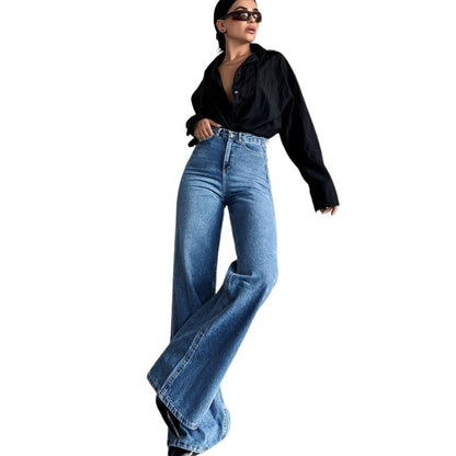 Classic High-Waist Straight-Leg Jeans