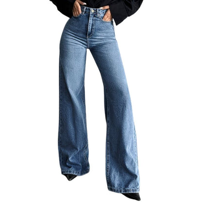 Classic High-Waist Straight-Leg Jeans