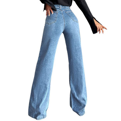 Classic High-Waist Straight-Leg Jeans