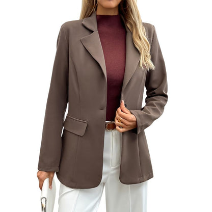 Buttoned Lapel Blazer