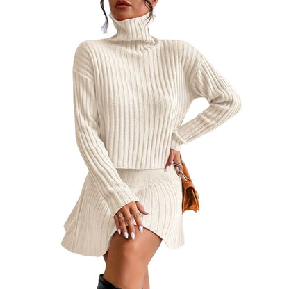 Women's Knitted Skirt Set