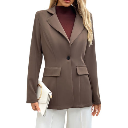 Buttoned Lapel Blazer